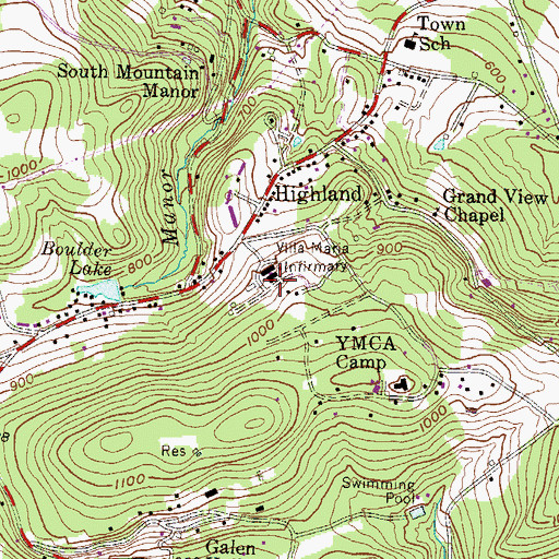 Topographic Map of Executive Offices/McKemy Finance Center, PA