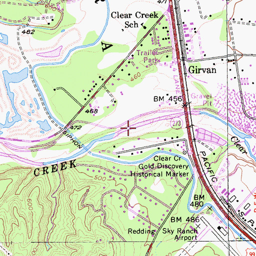 Topographic Map of San Buena Ventura, CA