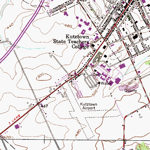 Topographic Map of KUF Professional Building, PA