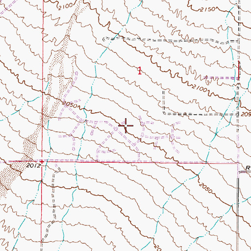Topographic Map of Happy Valley Ranch, AZ