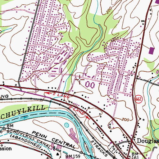 Topographic Map of Lake Drive Park and Recreation Area, PA