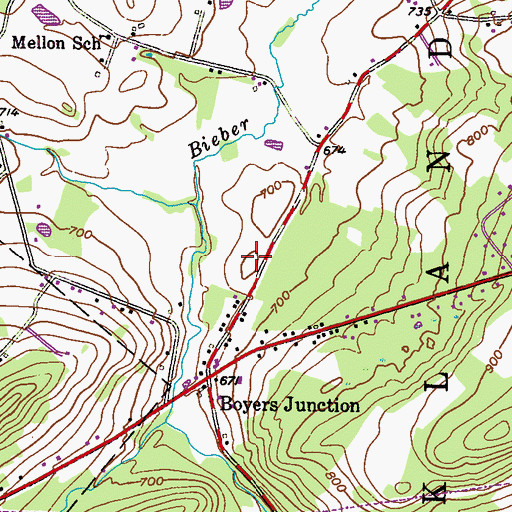 Topographic Map of Lighthouse Christian Academy, PA
