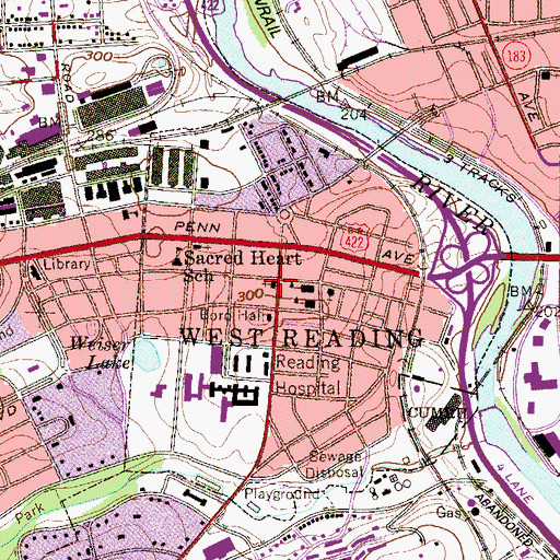 Topographic Map of Lighthouse Christian Center, PA