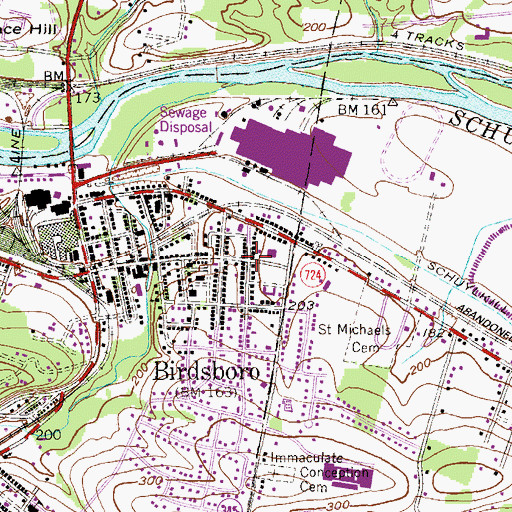 Topographic Map of Lincolntown (historical), PA