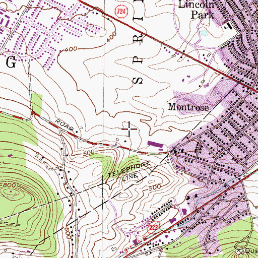 Topographic Map of Local 743 International Brotherhood of Electrical Workers Building, PA