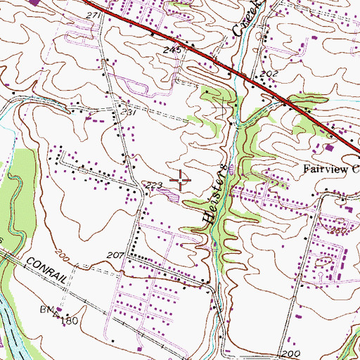 Topographic Map of Long Pond, PA