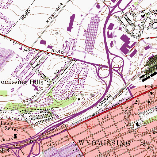 Topographic Map of Longview Estates, PA