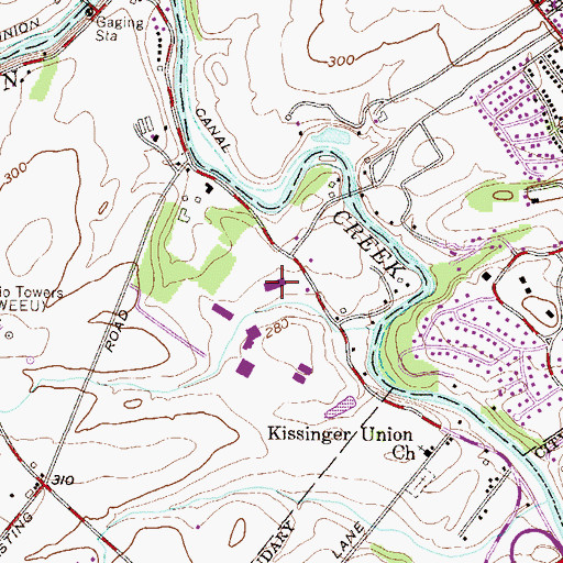 Topographic Map of Luerssen Building, PA
