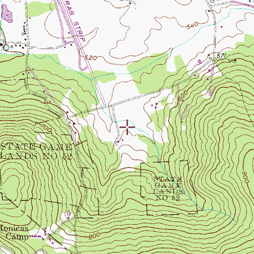 Topographic Map of Maple Grove Park Campground, PA