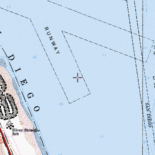 Topographic Map of San Diego Bay, CA