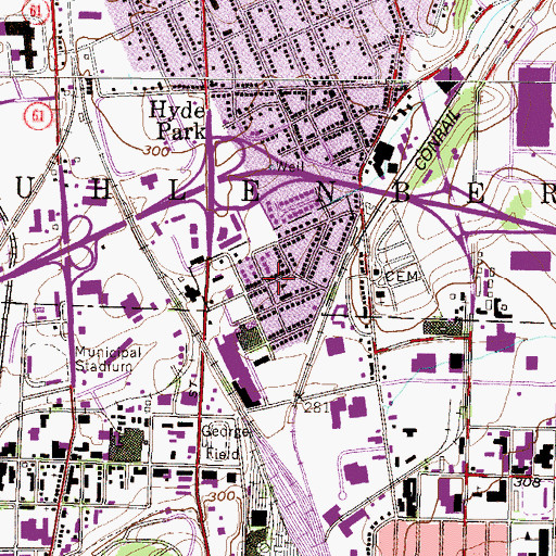 Topographic Map of Northmont, PA
