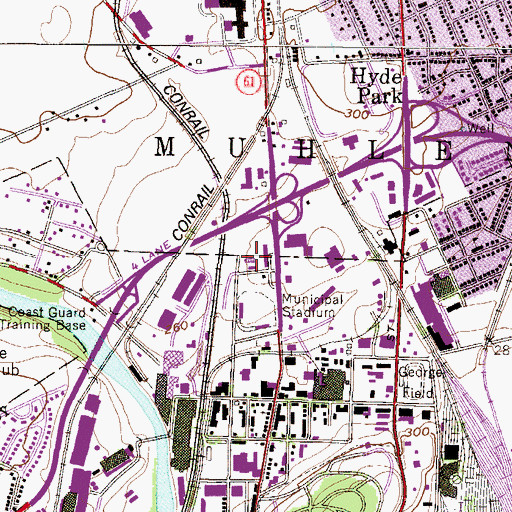 Topographic Map of Northwest Swimming Pool, PA