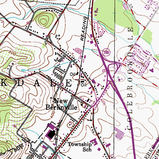 Topographic Map of Old Dutchman Trail, PA