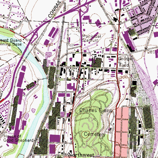 Topographic Map of Olivet Reformed Church, PA