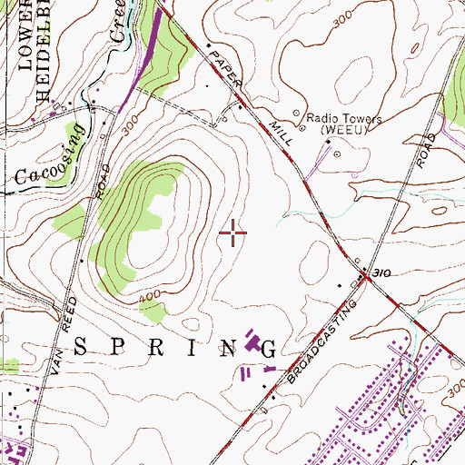 Topographic Map of One Meridian Building, PA