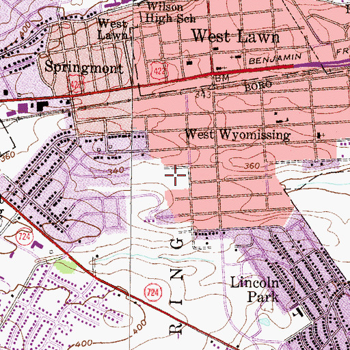 Topographic Map of Owls Field, PA