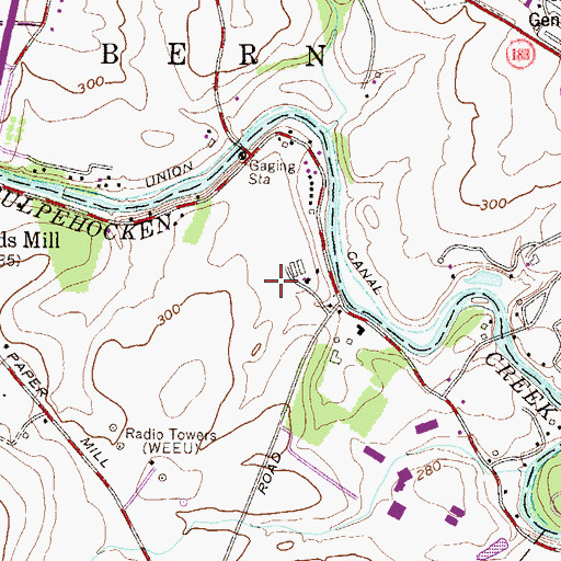 Topographic Map of Peiffer Farm, PA
