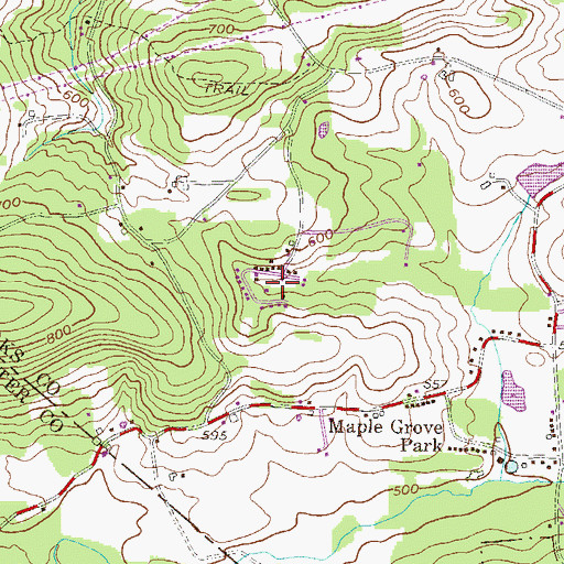 Topographic Map of Penn Sylvan Health Society, PA