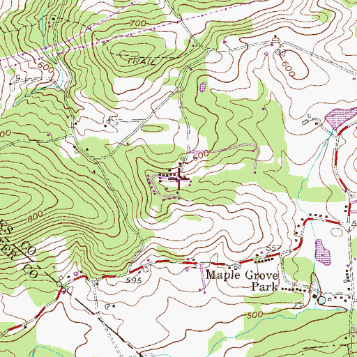 Topographic Map of Penn Sylvan Health Society Pool, PA