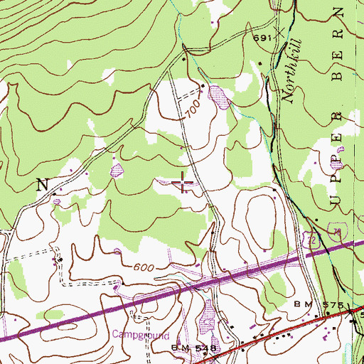 Topographic Map of Pennsylvania Dutch Campground, PA