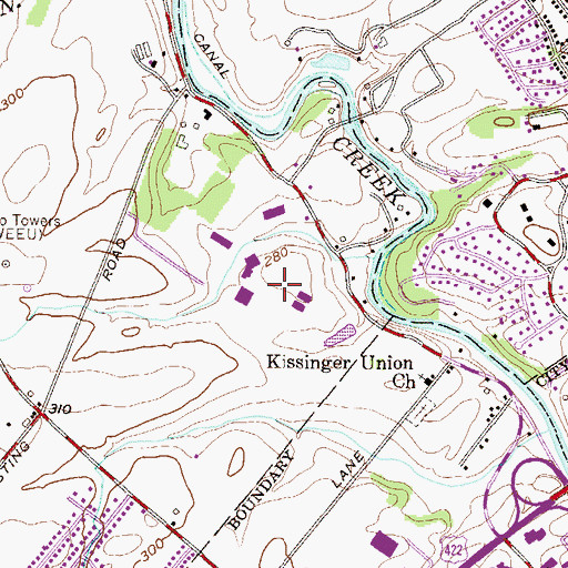 Topographic Map of Pepperwood House, PA