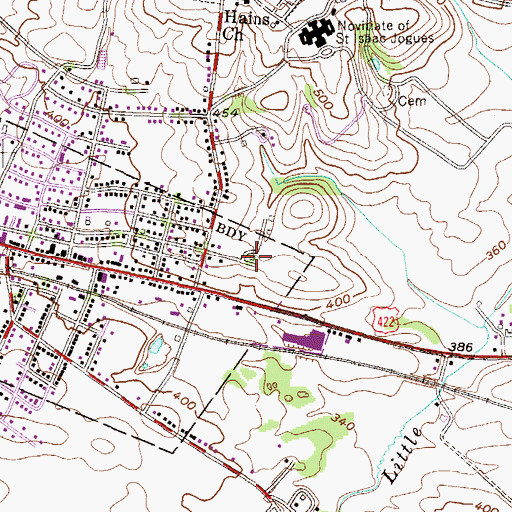 Topographic Map of Phoebe Berks Village, PA