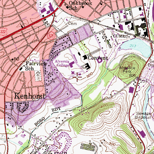 Topographic Map of Physical Education Center, PA