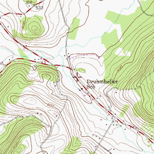 Topographic Map of Pike Township Building, PA