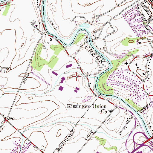 Topographic Map of Poplar House, PA