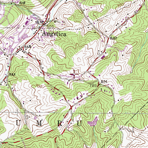 Topographic Map of Reading Evangelical Free Church, PA