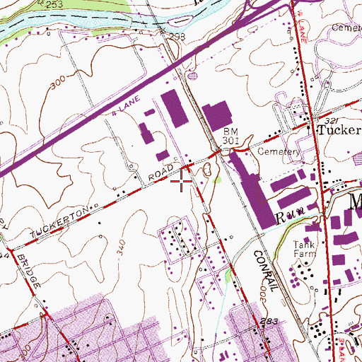Topographic Map of Reading Hospital at Muhlenberg, PA