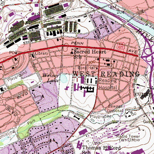Topographic Map of Reading Hospital Doctor's Office Building, PA