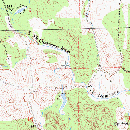 Topographic Map of San Domingo Creek, CA