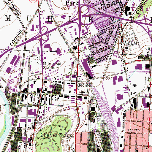 Topographic Map of Reading Post Office-North Carrier Annex, PA