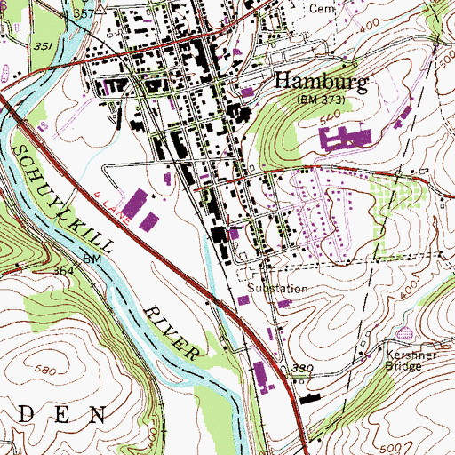 Topographic Map of Reading Railroad Heritage Museum, PA