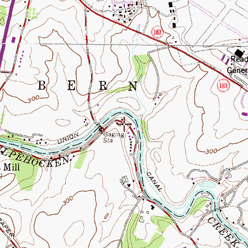 Topographic Map of Red Bridge Recreation Area, PA