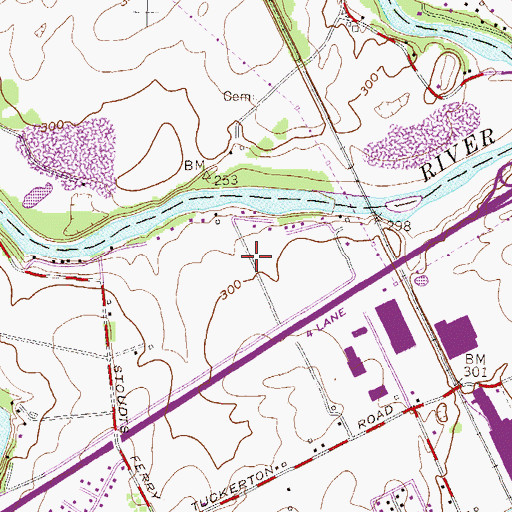 Topographic Map of Riverdale Meadows Park, PA
