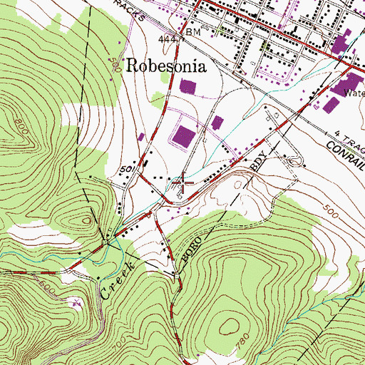 Topographic Map of Robesonia Furnace (historical), PA