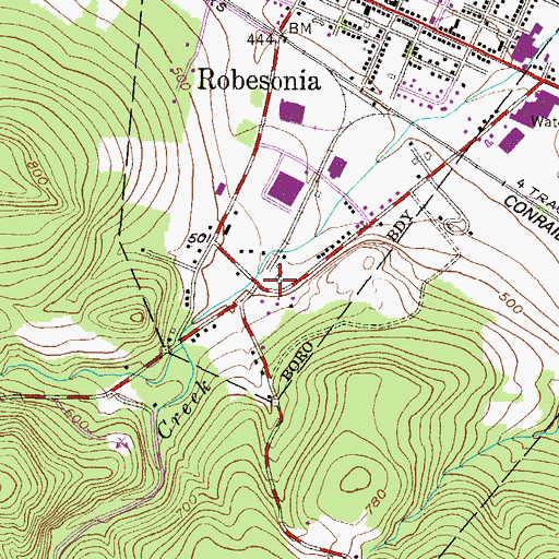 Topographic Map of Robesonia Furnace Office Building, PA