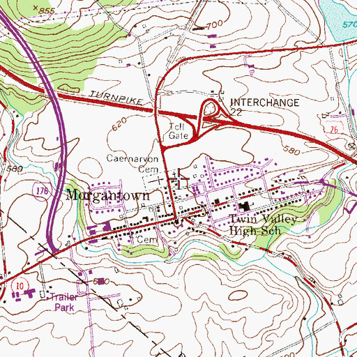 Topographic Map of Saint Thomas Episcopal Church, PA