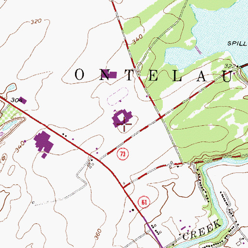 Topographic Map of Schuylkill Valley High School, PA