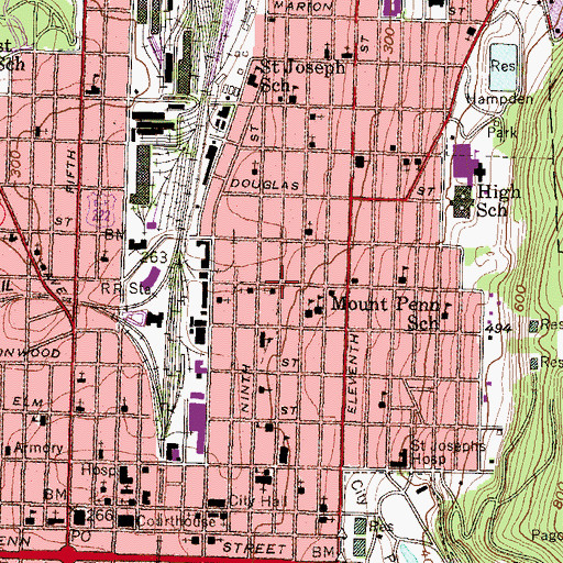 Topographic Map of Segunda Iglesia Tesalonica Christina Asambleas de Dios, PA