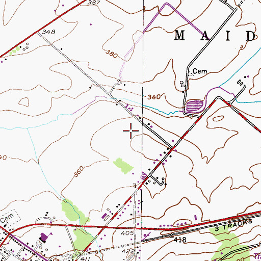 Topographic Map of Shadow Ridge, PA