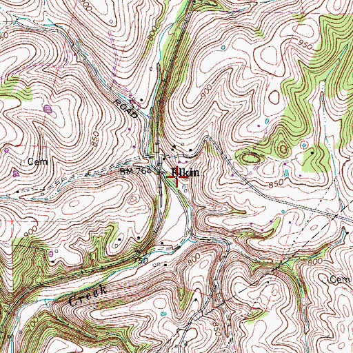 Topographic Map of Elkins Railroad Station (historical), KY