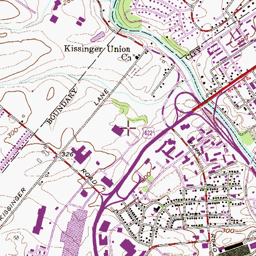 Topographic Map of Shoppes at Wyomissing, PA
