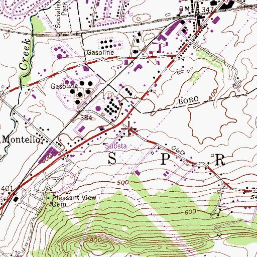 Topographic Map of Sinking Spring Terrace, PA