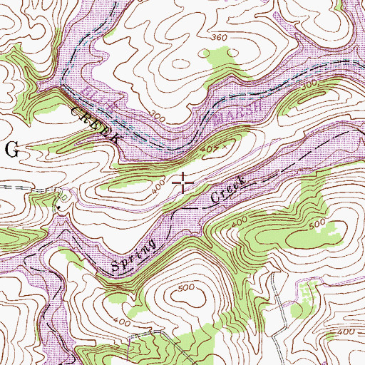 Topographic Map of Skinners Loops, PA