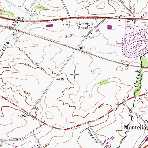 Topographic Map of South Heidelberg Industrial Park, PA