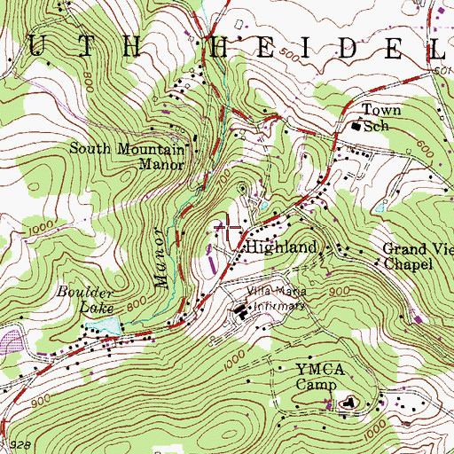 Topographic Map of Sovereign Dining Commons, PA