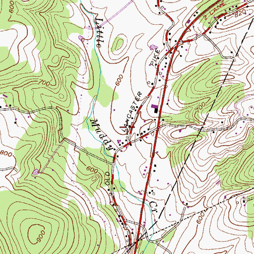 Topographic Map of Spring Dale Heights, PA